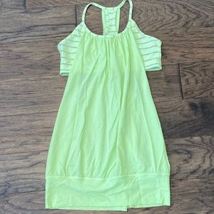 Size 8 Lululemon Clear Mint/Stripe No Limits Tank
